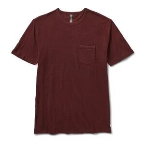 [Vuori] Maroon Ruby Men's Crew Neck Short Sleeve Pocket Tee T-Shirt Sz Medium M